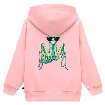 Arts martiaux de kung fu de mante religieuse - Sweat Premium à capuche zippé enfant bio - rose - Dos - AI Model Kid Female (0cm)