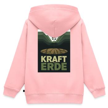 Kraft der Erde 1930s Plakat Natur Landwirtschaft - Kinder Premium Organic Zip Hoodie - Rosa - Hinten - AI Model Kid Female (0cm)