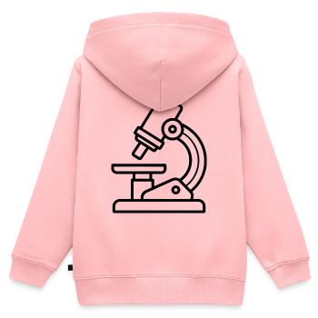 Mikroskop - Kinder Premium Organic Zip Hoodie - Rosa - Hinten - AI Model Kid Female (0cm)