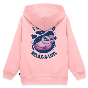 Ich muss mich entspannen - Kinder Premium Organic Zip Hoodie - Rosa - Hinten - AI Model Kid Female (0cm)