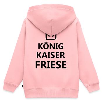 Friesland - Kinder Premium Organic Zip Hoodie - Rosa - Hinten - AI Model Kid Female (0cm)