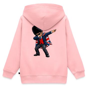 Dabbing Brite - Kinder Premium Organic Zip Hoodie - Rosa - Hinten - AI Model Kid Female (0cm)