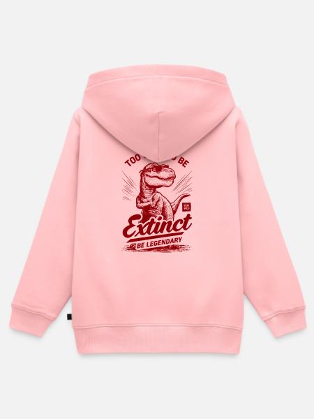 Extinct – Be Legendary - Kinder Premium Organic Zip Hoodie - Rosa