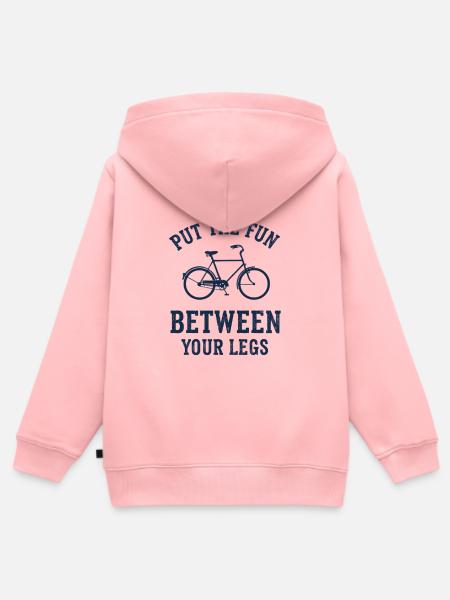 Put the fun... - Kinder Premium Organic Zip Hoodie - Rosa