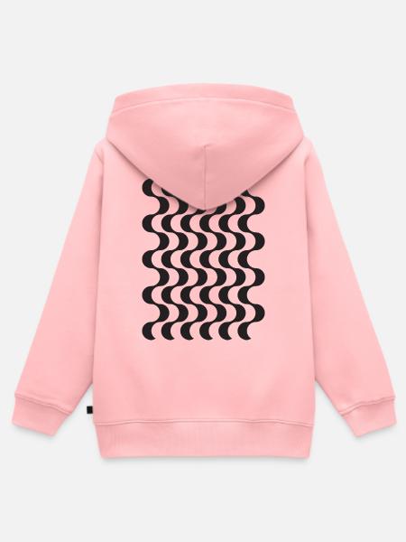 Opart-Wellen - Kinder Premium Organic Zip Hoodie - Rosa