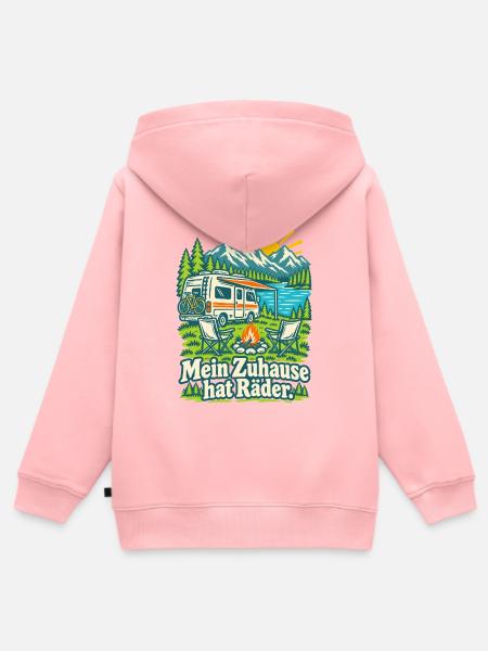 Mein Zuhause hat Räder Wohnmobil - Kinder Premium Organic Zip Hoodie - Rosa
