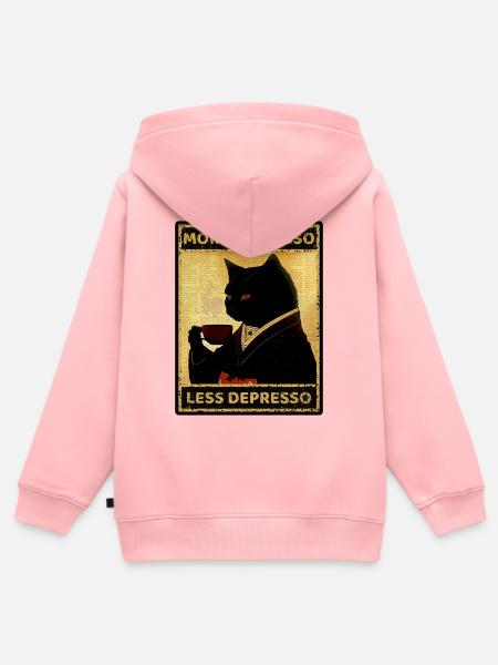 More Espresso - Kinder Premium Organic Zip Hoodie - Rosa