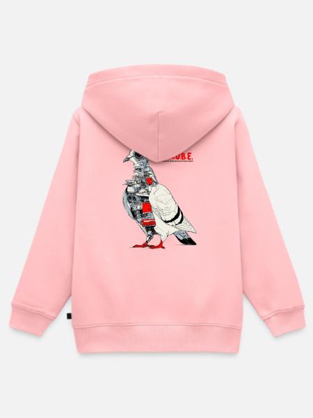 T.A.U.B.E. - Kinder Premium Organic Zip Hoodie - Rosa