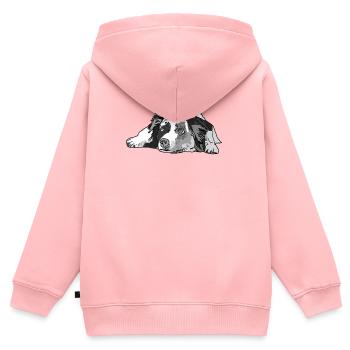 Australian Shepherd - Kinder Premium Organic Zip Hoodie - Rosa - Hinten - AI Model Kid Female (0cm)
