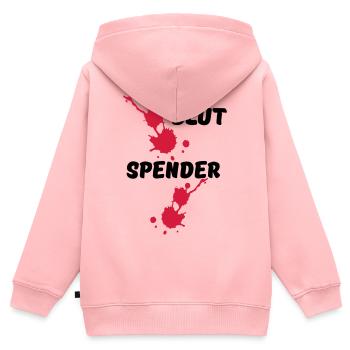 Stolzer Blutspender Blut Spende Geschenk Medizin - Kinder Premium Organic Zip Hoodie - Rosa - Hinten - AI Model Kid Female (0cm)