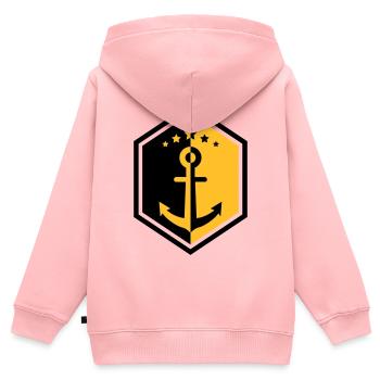 Seemann / Boot / Marine / Meer / Fischer - Kinder Premium Organic Zip Hoodie - Rosa - Hinten - AI Model Kid Female (0cm)