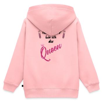 Labor Queen - Kinder Premium Organic Zip Hoodie - Rosa - Hinten - AI Model Kid Female (0cm)