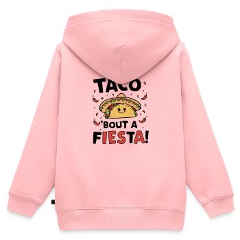 Taco 'bout a Fiesta! - Kids Premium Organic Zip-up Hoodie - rose - Back - AI Model Kid Female (0cm)