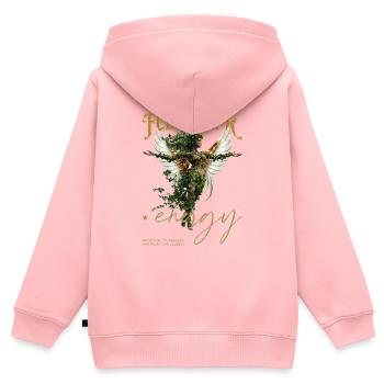 Waldgeist mit Flügeln – Feel Your Enjoy - Kinder Premium Organic Zip Hoodie - Rosa - Hinten - AI Model Kid Female (0cm)