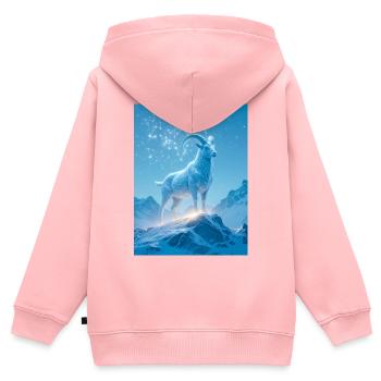 Uralter kosmischer Wächter steigt auf - Kinder Premium Organic Zip Hoodie - Rosa - Hinten - AI Model Kid Female (0cm)