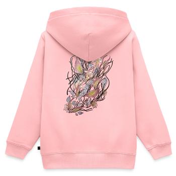 Floral nets of ranunculus - Kids Premium Organic Zip-up Hoodie - rose - Back - AI Model Kid Female (0cm)