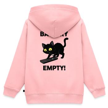 Batterieleere Chat-Fernsteuerung Humor - Kinder Premium Organic Zip Hoodie - Rosa - Hinten - AI Model Kid Female (0cm)