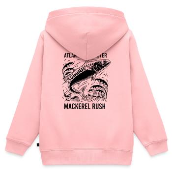 Seefischen, Makrelen, Makrelenrausch, Rausch - Kinder Premium Organic Zip Hoodie - Rosa - Hinten - AI Model Kid Female (0cm)