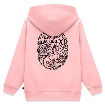 XP gamer - Sweat Premium à capuche zippé enfant bio - rose - Dos - AI Model Kid Female (0cm)