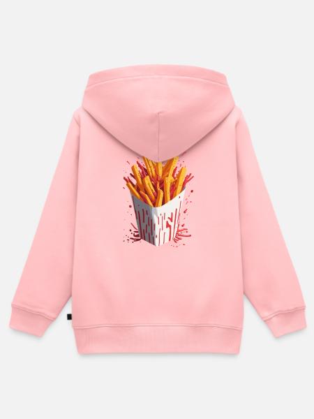 Explosive Chips - Kinder Premium Organic Zip Hoodie - Rosa