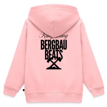Kumpelklang Bergbau Beats - Kinder Premium Organic Zip Hoodie - Rosa - Hinten - AI Model Kid Female (0cm)