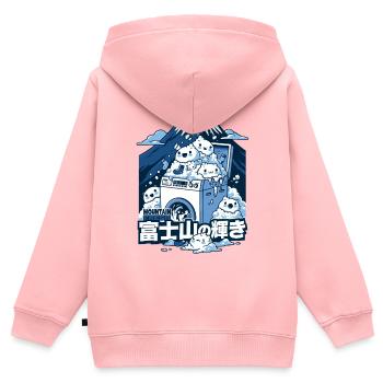 Fuji Fresh Kawaii Waschmaschine - Kinder Premium Organic Zip Hoodie - Rosa - Hinten - AI Model Kid Female (0cm)