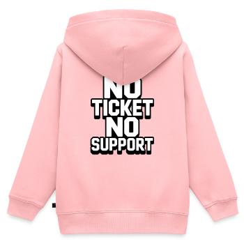 Non Ticket Non Support Informaticien Administrateur IT - Sweat Premium à capuche zippé enfant bio - rose - Dos - AI Model Kid Female (0cm)