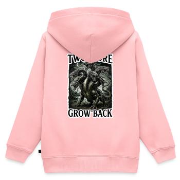 Zwei weitere Grow Back – Hydra Dragon TTRPG-Design - Kinder Premium Organic Zip Hoodie - Rosa - Hinten - AI Model Kid Female (0cm)