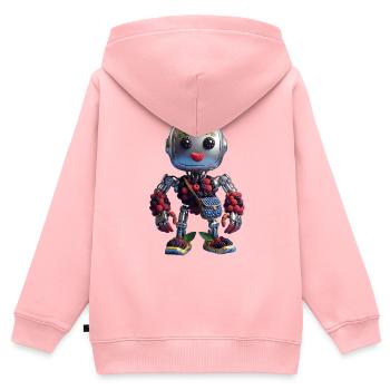 BERRY BOT - Robot Wildberry femelle mignonne - Sweat Premium à capuche zippé enfant bio - rose - Dos - AI Model Kid Female (0cm)