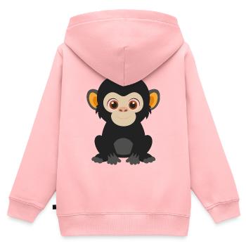 Baby gorilla - Kids Premium Organic Zip-up Hoodie - rose - Back - AI Model Kid Female (0cm)