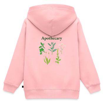 Grüne Apotheke - Kinder Premium Organic Zip Hoodie - Rosa - Hinten - AI Model Kid Female (0cm)
