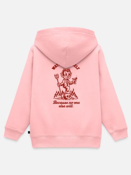 Watch Yourself dEVIL - Kinder Premium Organic Zip Hoodie - Rosa