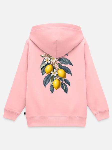 Zitrone - Kinder Premium Organic Zip Hoodie - Rosa