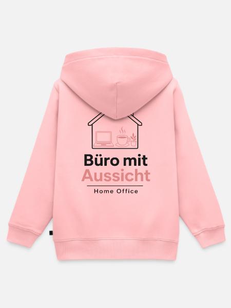Büro mit Aussicht – Home Office - Kinder Premium Organic Zip Hoodie - Rosa