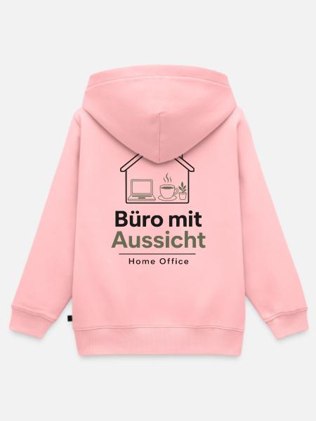 Büro mit Aussicht Home Office - Kinder Premium Organic Zip Hoodie - Rosa