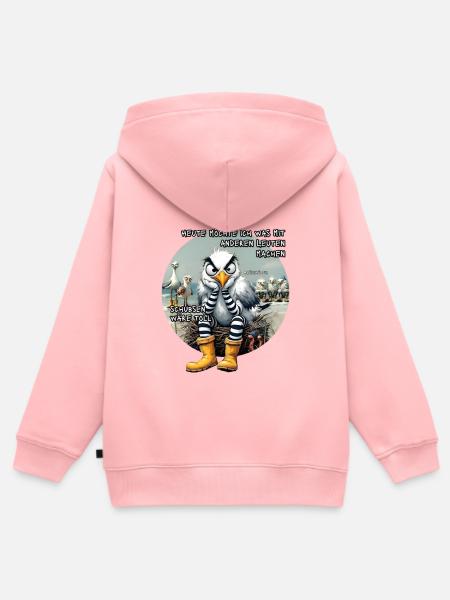 Böse Möwen - Leute schubsen - Kinder Premium Organic Zip Hoodie - Rosa