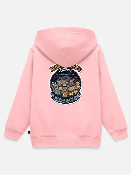 Schrödingers Kätzchen Quantenwitz - Kinder Premium Organic Zip Hoodie - Rosa