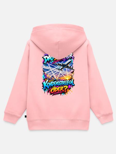 Kondensstreifen oder Verschwörung (Chemtrails)? - Kinder Premium Organic Zip Hoodie - Rosa
