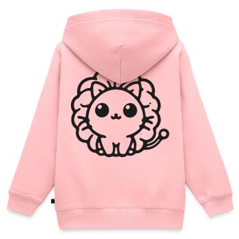 Cuddly lion ball illustration - Kids Premium Organic Zip-up Hoodie - rose - Back - AI Model Kid Female (0cm)
