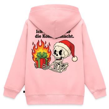 Nur für die Kohle gemacht - Kinder Premium Organic Zip Hoodie - Rosa - Hinten - AI Model Kid Female (0cm)