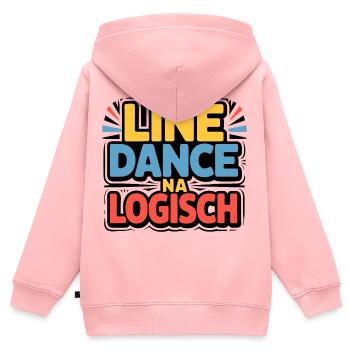 Logique de la danse en ligne - Sweat Premium à capuche zippé enfant bio - rose - Dos - AI Model Kid Female (0cm)