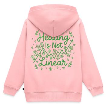 La guérison de la santé mentale n’est pas linéaire - Sweat Premium à capuche zippé enfant bio - rose - Dos - AI Model Kid Female (0cm)