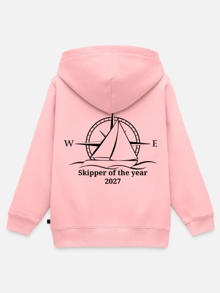 Skipper of the year 2027 - Kinder Premium Organic Zip Hoodie - Rosa