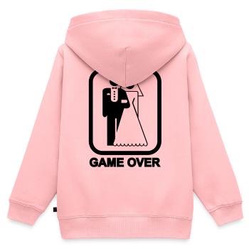 Game Over - Kinder Premium Organic Zip Hoodie - Rosa - Hinten - AI Model Kid Female (0cm)