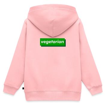 vegetarian - Kids Premium Organic Zip-up Hoodie - rose - Back - AI Model Kid Female (0cm)