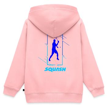 Quetschen - Kinder Premium Organic Zip Hoodie - Rosa - Hinten - AI Model Kid Female (0cm)