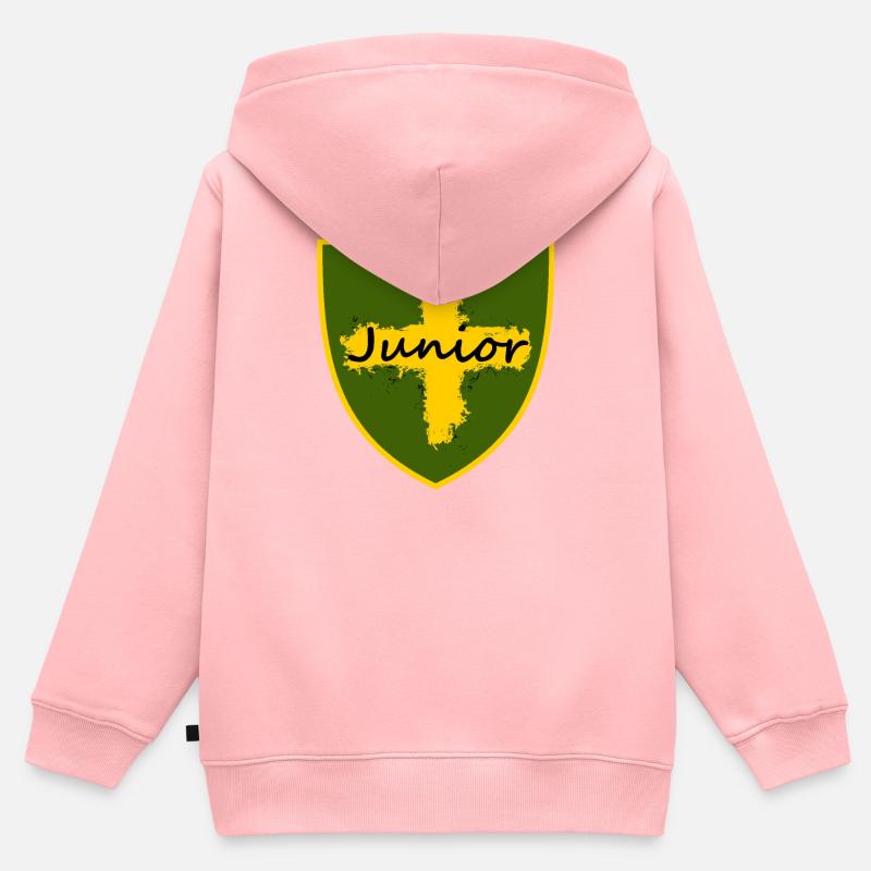 T-DZ junior - Sweat Premium à capuche zippé enfant bio - rose