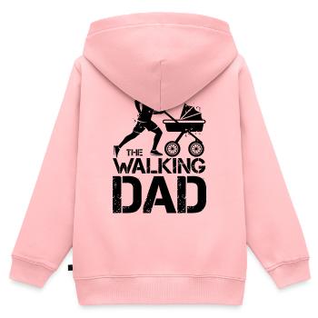 the walking dad buggy running symbol funny icon - Kids Premium Organic Zip-up Hoodie - rose - Back - AI Model Kid Female (0cm)