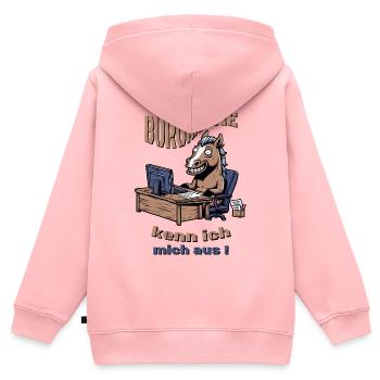 Büro Hengst - Kinder Premium Organic Zip Hoodie - Rosa - Hinten - AI Model Kid Female (0cm)