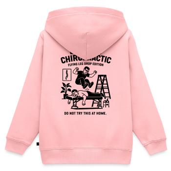 chiropraktiker physio wirbelsäule behandlung - Kinder Premium Organic Zip Hoodie - Rosa - Hinten - AI Model Kid Female (0cm)